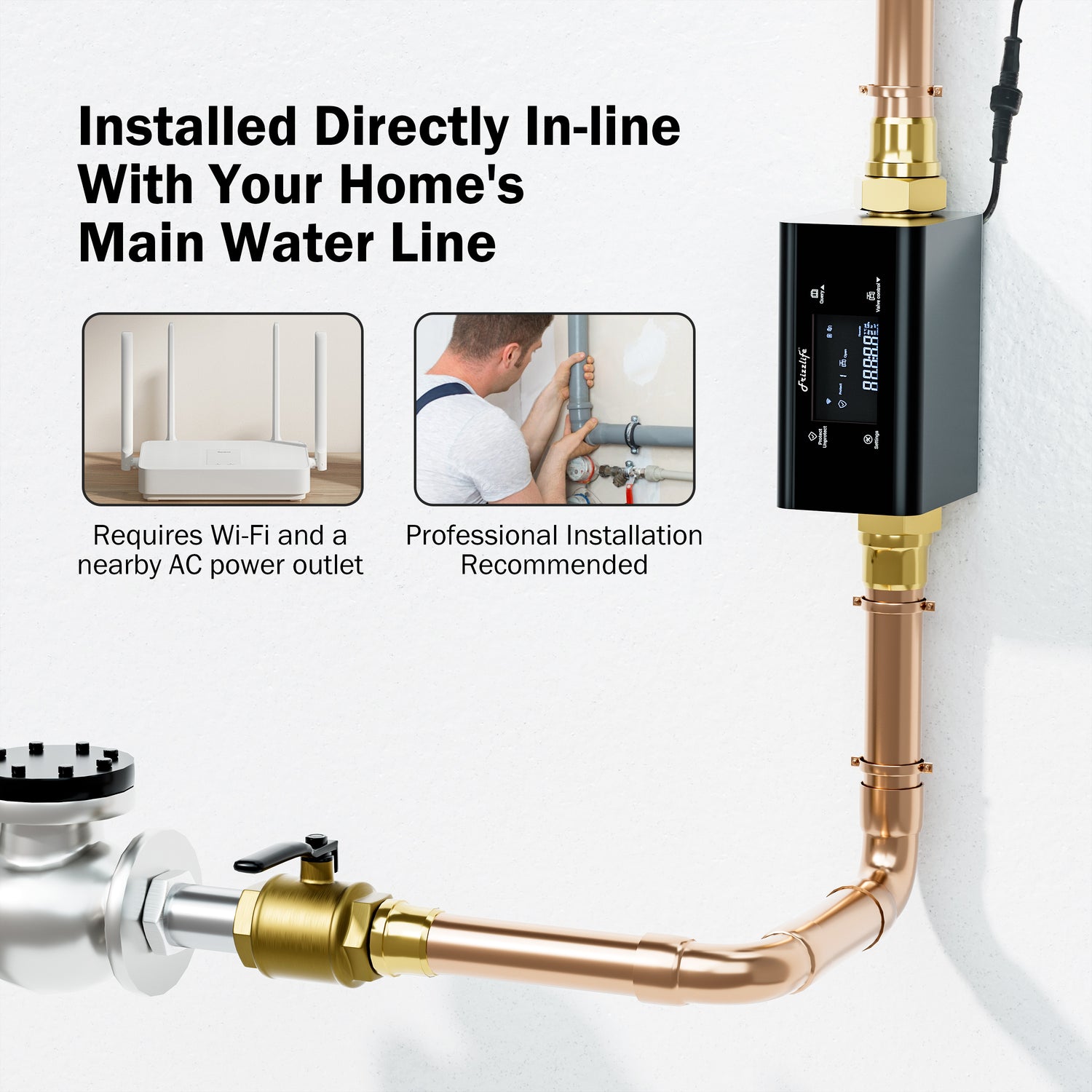 Frizzlife LP365/LP365-P Intelligenter Wasserwächter mit automatischem Abschaltsensor