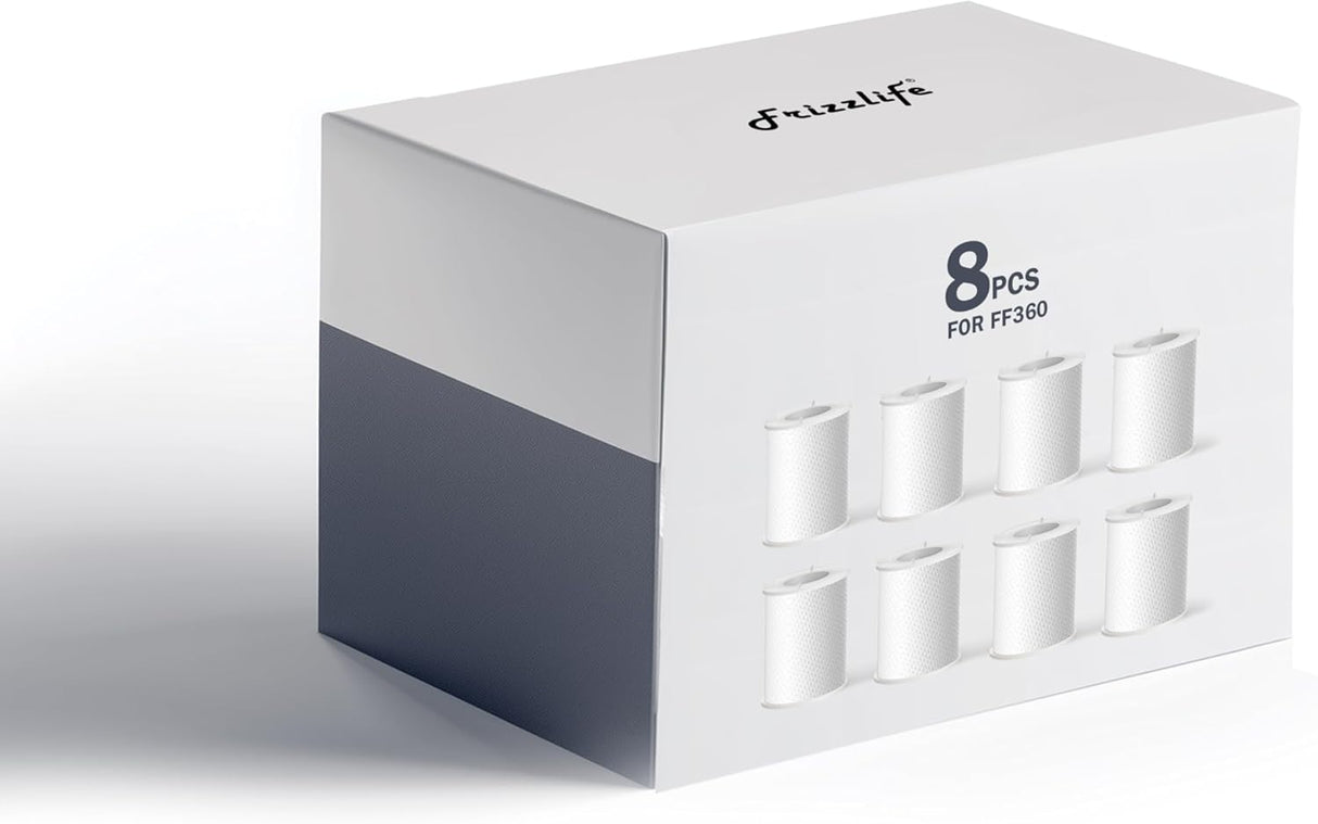 Frizzlife FF360 Ersatzfilter-Set, 8-teilig: 8x PP-Baumwolle