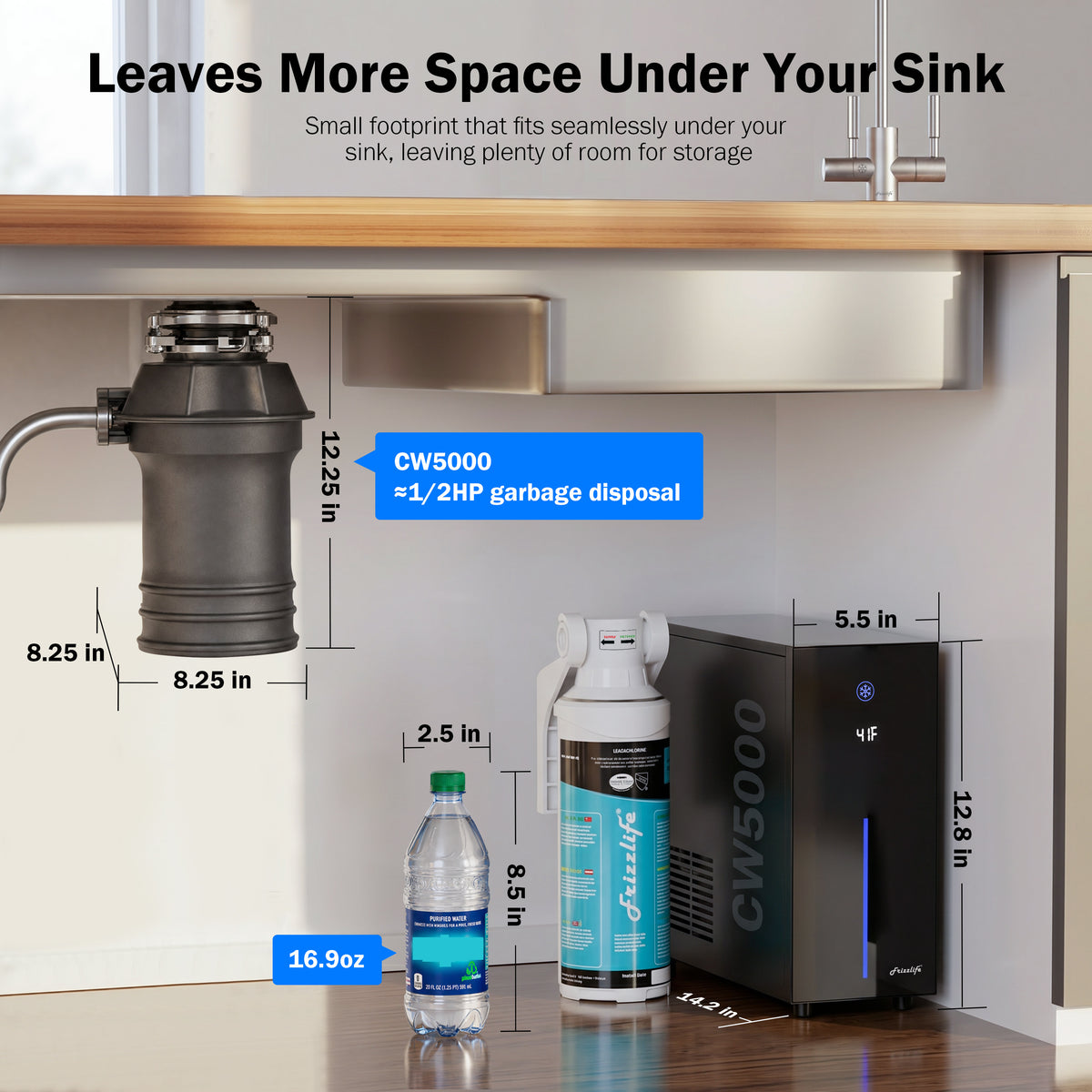 Frizzlife Under Sink Water Chiller & Filter, CW5000-MS99