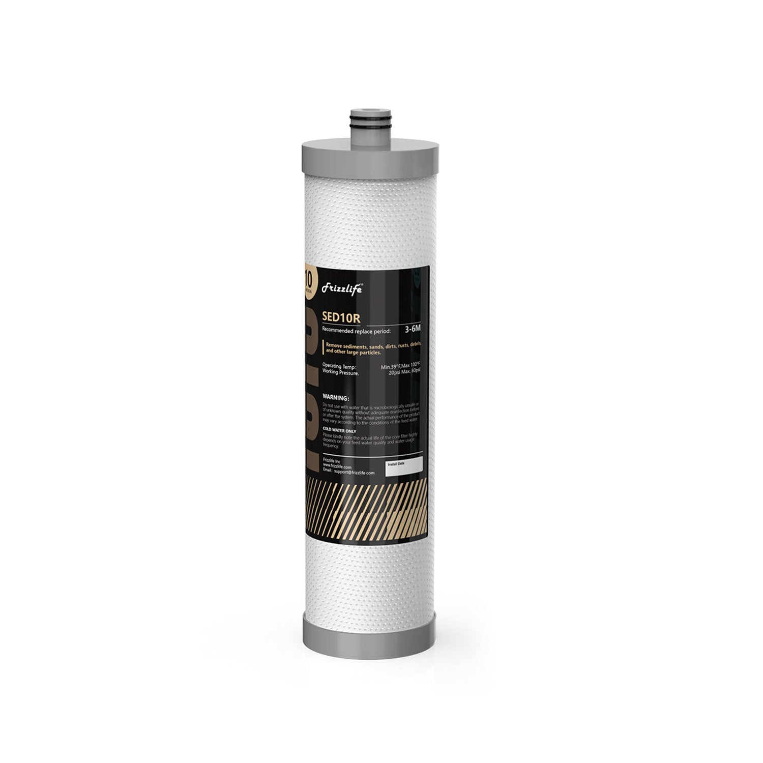 Frizzlife SED10R Replacement Filter Cartridge For DW10, TW10