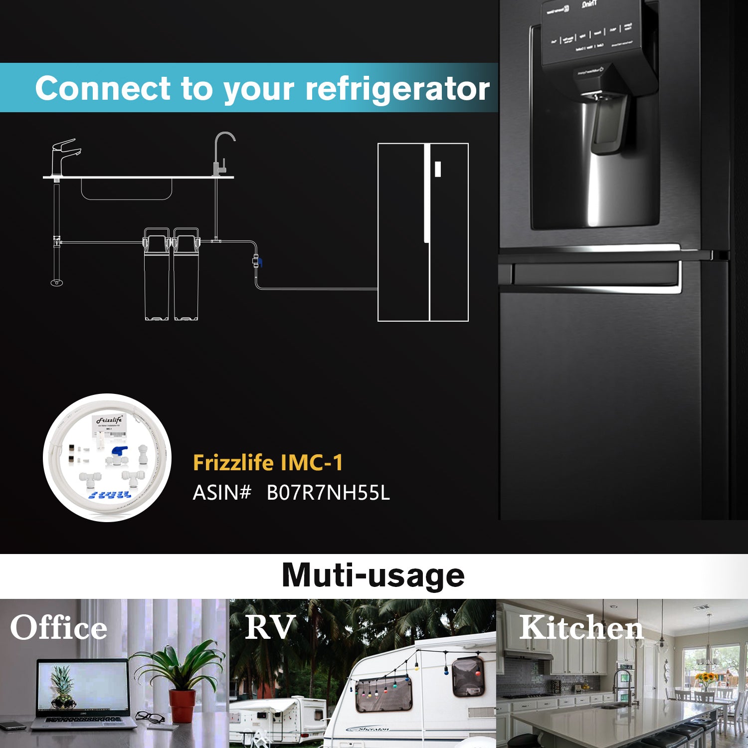 Frizzlife Under-Sink Water Filter System with Faucet, DW10F/DW15F