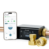 Frizzlife LP365-P Smart Water Monitor and Automatic Shutoff - 0.01 GPM Ultrasonic Micro Leak Detection, Wi-Fi / APP Control, Pressure+Flow Monitoring, 24/7 Water Usage Reports, Fits 3/4" and 1"
