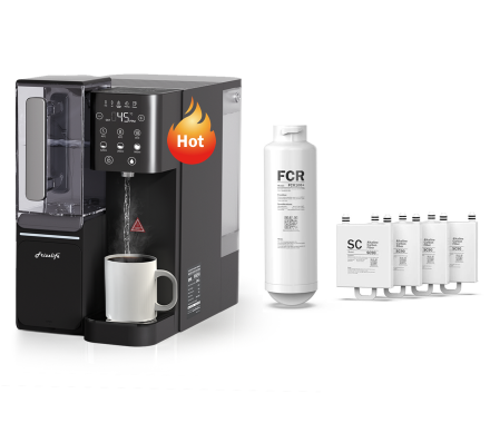 Frizzlife Countertop Reverse Osmosis System - WB99-Instant Hot RO System With an Extra One-Year Replacement Filter Bundle