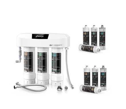 SK99-NEW Under Sink Water Filter with a TWO-Year Replacement Filters Combo