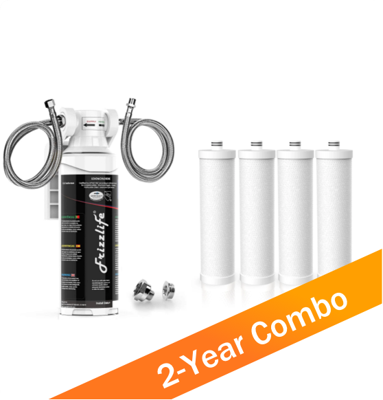 Frizzlife MK99  Under Sink Wter Filter With Two-Year Replacement Filters Bundle