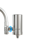 Filtre à eau Frizzlife FS99 pour robinet d'évier, certifié pour réduire 99,9 % de plomb, métaux lourds pour les soins de la peau, rotation à 360° et purificateur d'eau en acier inoxydable 304 pour cuisine/salle de bain, avec 2 filtres de rechange