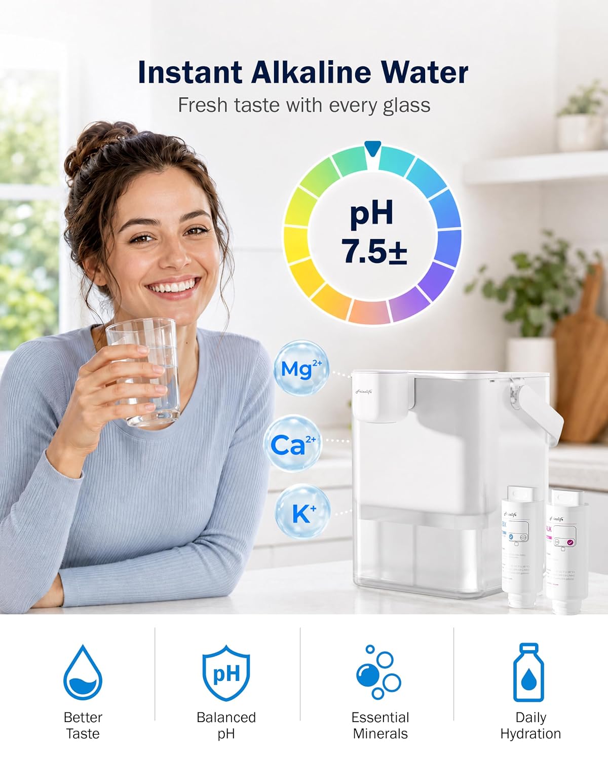 Frizzlife 400-Gallon Alkaline Electric Pitcher MD40-ALK