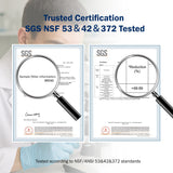 Frizzlife 400-Gallon Electric Water Filter Dispenser with 2 Filters (8-Stage Filtration),Reduce 99.89% of Lead,6 Months Rechargeable Water Pitcher, BPA-Free Instant Countertop Water Filter System,MD40