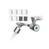 Rallonge de robinet d'évier anti-éclaboussures Frizzlife avec filtre, certifiée NSF, réduction de 99 % du chlore, aérateur de robinet rotatif à 1080°, accessoire de pulvérisation à 2 modes pour cuisine/salle de bain/tout-petits, 8 filtres de rechange 