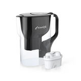 Frizzlife FP40 Pichet de filtre à eau, grand système de purificateur de 10 tasses avec rappel de durée de vie du filtre