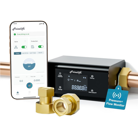 Frizzlife LP365 Smart Water Monitor and Automatic Shutoff Sensor,LP365