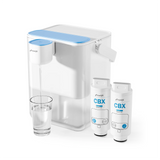 Frizzlife 400-Gallon Electric Water Filter Dispenser with 2 Filters (8-Stage Filtration),Reduce 99.89% of Lead,6 Months Rechargeable Water Pitcher, BPA-Free Instant Countertop Water Filter System,MD40