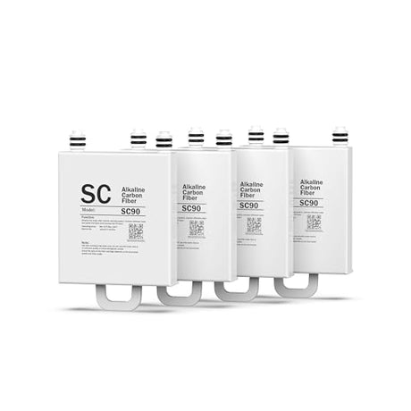 Frizzlife SC90 Cartucho de filtro posterior de repuesto para sistema de filtro de agua de ósmosis inversa de encimera WB99 - Alcalino