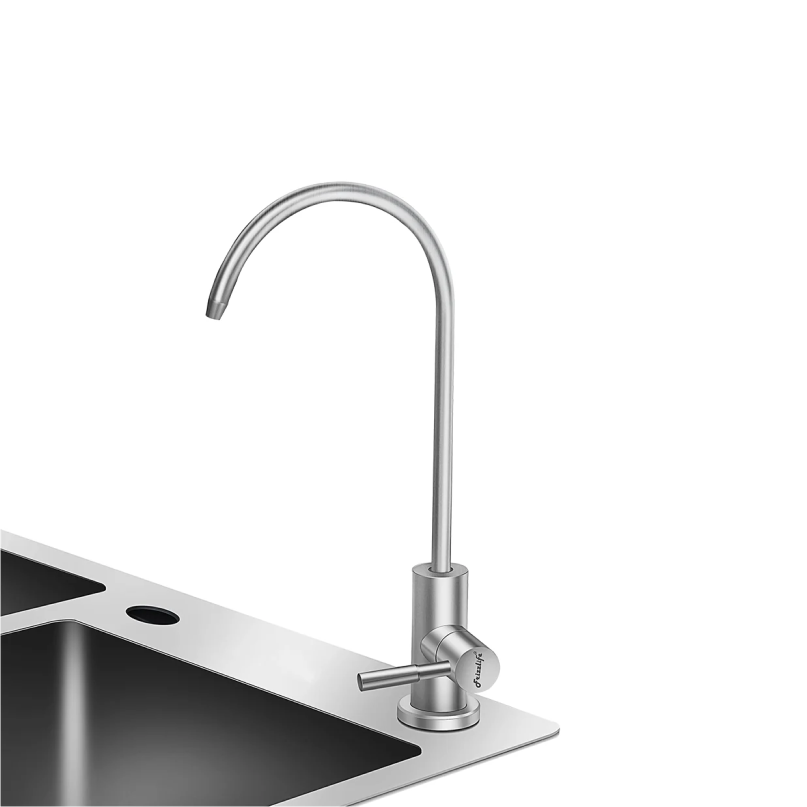 Der Frizzlife RO-Wasserfilterhahn passt auf die meisten Umkehrosmose- und Trinkwasserfiltrationssysteme