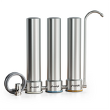 Sistema de filtro de agua de encimera Frizzlife TS99, filtración de agua de grifo de acero inoxidable de 9 etapas, elementos de 0,5 micrones con certificación NSF. Reduce el 99,99 % de plomo, cloro, metales pesados, mal sabor y olor. 