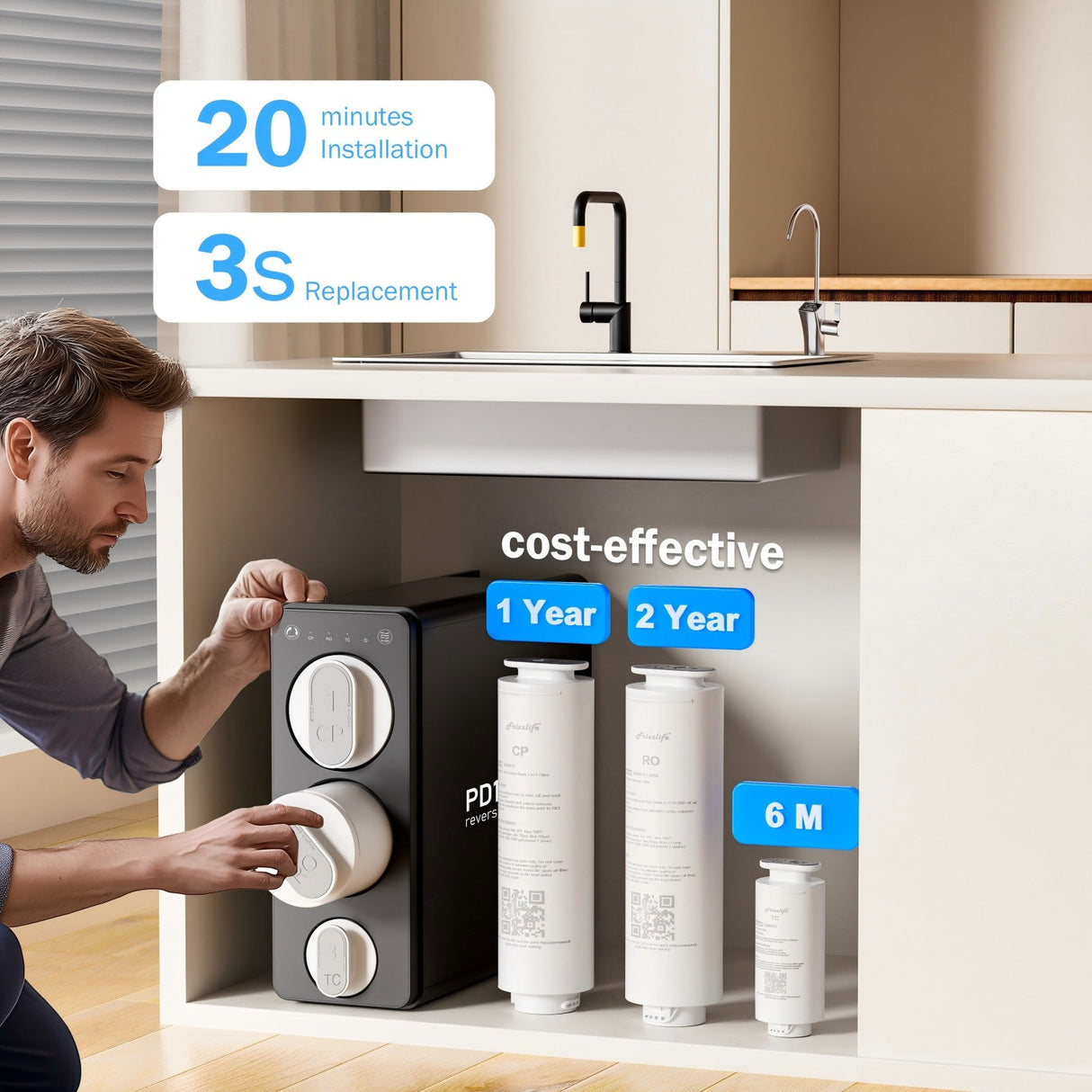 PD1200 RO System with an Extra TWO-Year Filter Combo